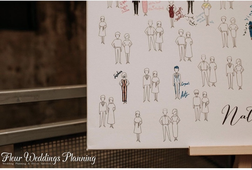 どんどんカラフルになる♡到着したゲストが塗り絵して完成するウェルカムボードのアイデア♡にて紹介している画像