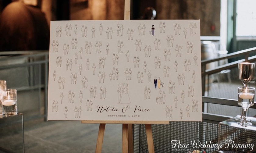 どんどんカラフルになる♡到着したゲストが塗り絵して完成するウェルカムボードのアイデア♡にて紹介している画像