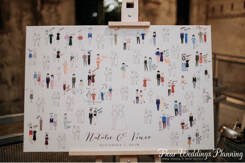 どんどんカラフルになる♡到着したゲストが塗り絵して完成するウェルカムボードのアイデア♡にて紹介している画像