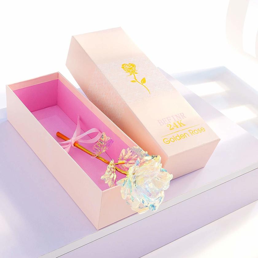 クリスタルみたい♡「ギャラクシーローズ」と呼ばれるキラキラ造花を発見!にて紹介している画像