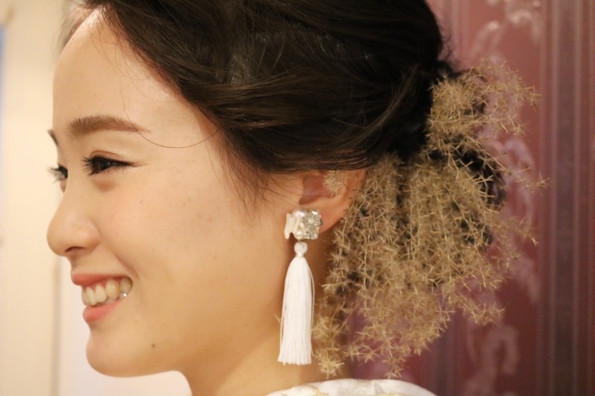 目标是，优雅的花嫁♡想尝试的和装发型，三款显得文雅的刘海造型＊にて紹介している画像