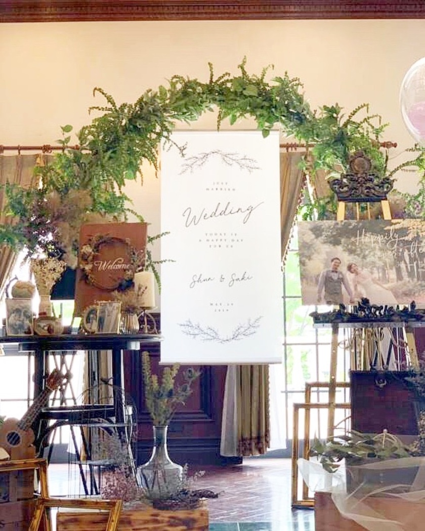 何を飾ったかじっくり見たい！卒花さんのウェルカムスペース実例を詳しく紹介します♡にて紹介している画像