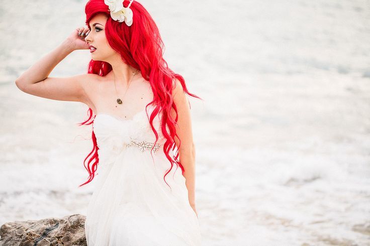 本気！リトルマーメイドが好きすぎてそのままウェディングにしたカップルが素敵♡にて紹介している画像