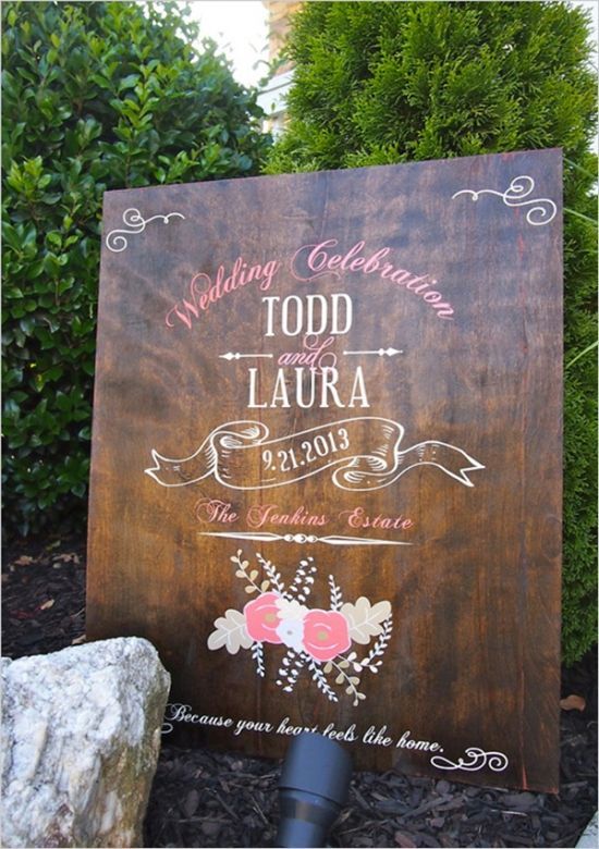 Chic and Handmade: A Collection of Stylish Welcome Board Design Ideas Inspired by International Trends♡にて紹介している画像