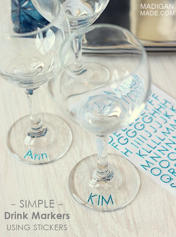 DIY Paper Glass Markers: Essential Party Supplies ♡にて紹介している画像