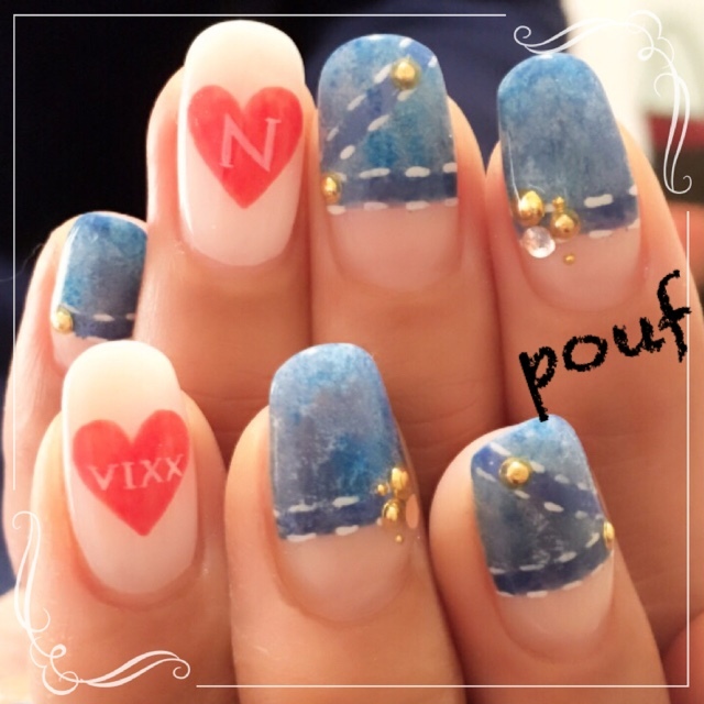 Sweet and Spicy Mix at Your Fingertips: Spring is the Season for Denim Nails!にて紹介している画像
