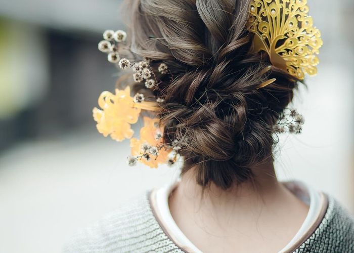 大人っぽさもおしゃれ感も両方ほしい 30歳の私が今したい 和装ヘア カタログ Marry マリー