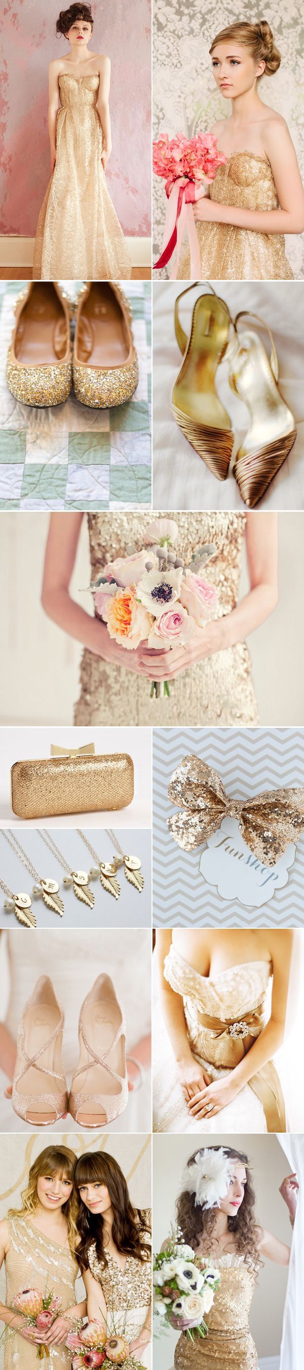Elegant and Adorable: A Wedding Party Themed in Champagne Gold ♡にて紹介している画像