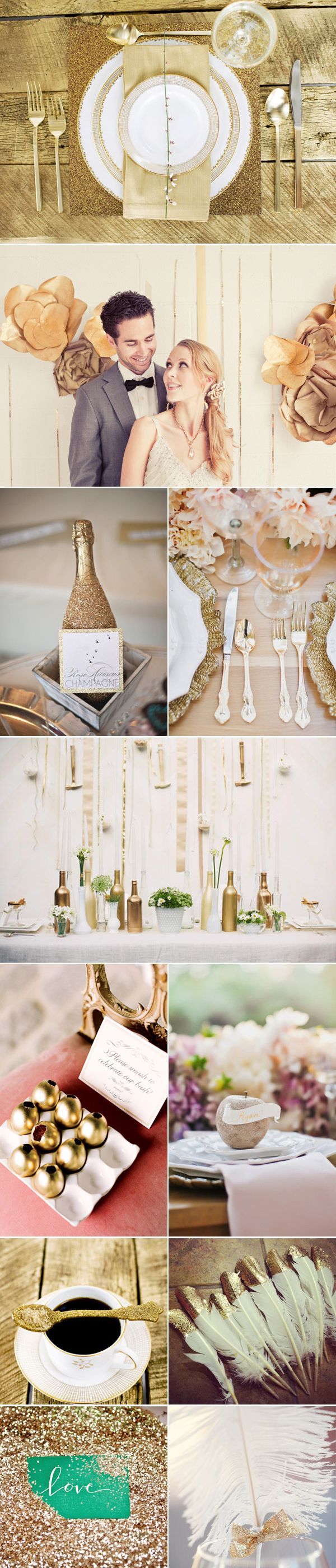 Elegant and Adorable: A Wedding Party Themed in Champagne Gold ♡にて紹介している画像