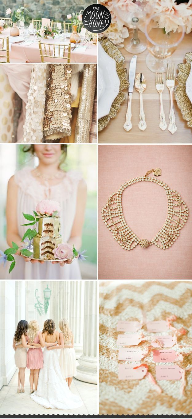 Elegant and Adorable: A Wedding Party Themed in Champagne Gold ♡にて紹介している画像