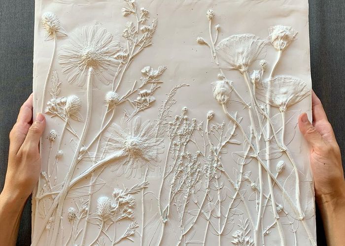 こんなの初めて！石膏でお花を固めたアートパネルのアフターブーケが 