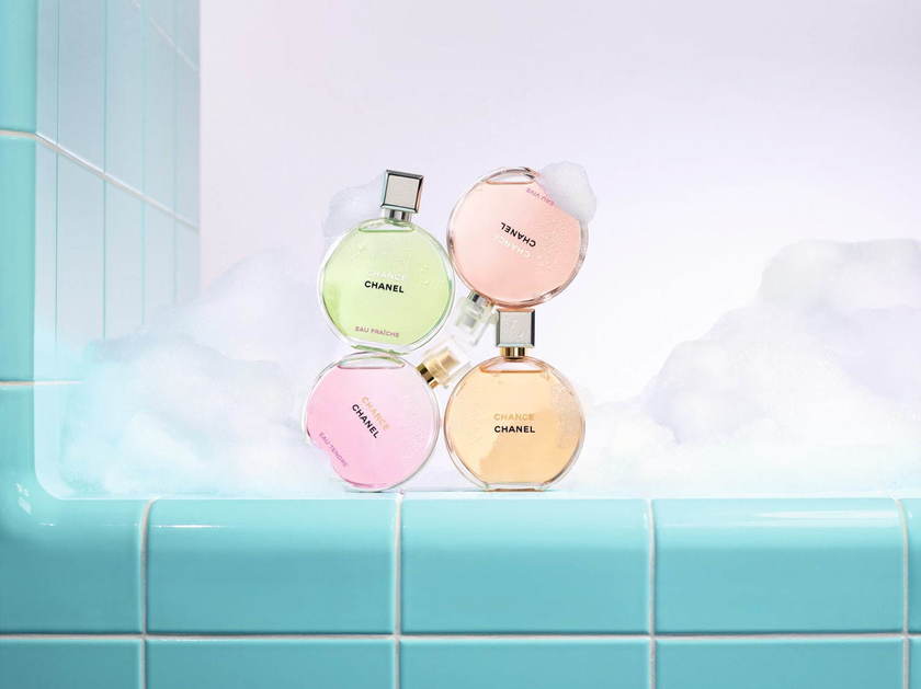 シャネルのCHANCEのバスタブレットが数量限りで新登場♡ヘアオイルも限定復刻。買う？にて紹介している画像