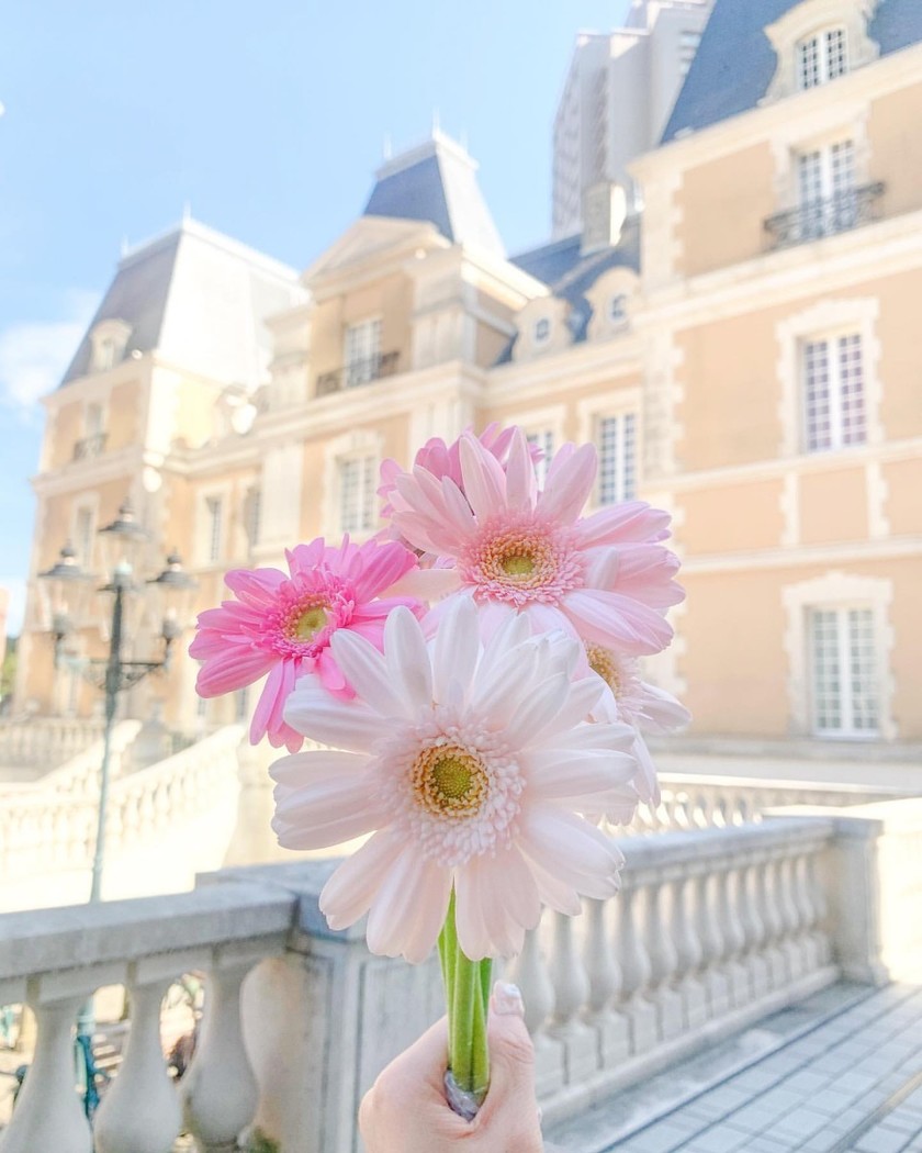 ブライダルヘアにも、ブーケにも、装花にも♡ガーベラを使ったウェディングコーディネートが可愛い🌼にて紹介している画像