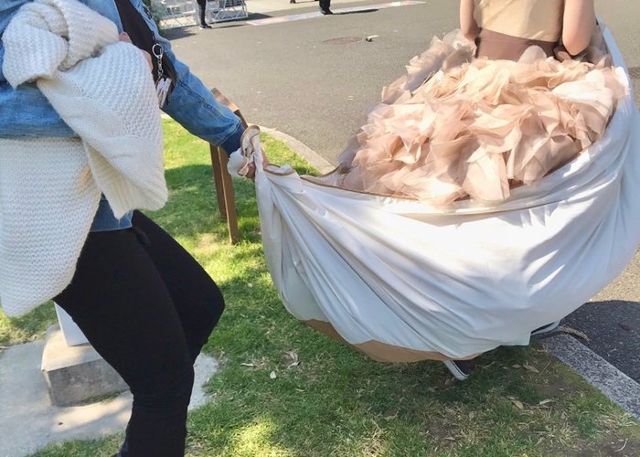 【新品未使用】トレーンキーパー　パニエ　ドレスの裾汚れ対策に！ 新品未使用】トレーンキーパー パニエ ドレスの裾汚れ対策に