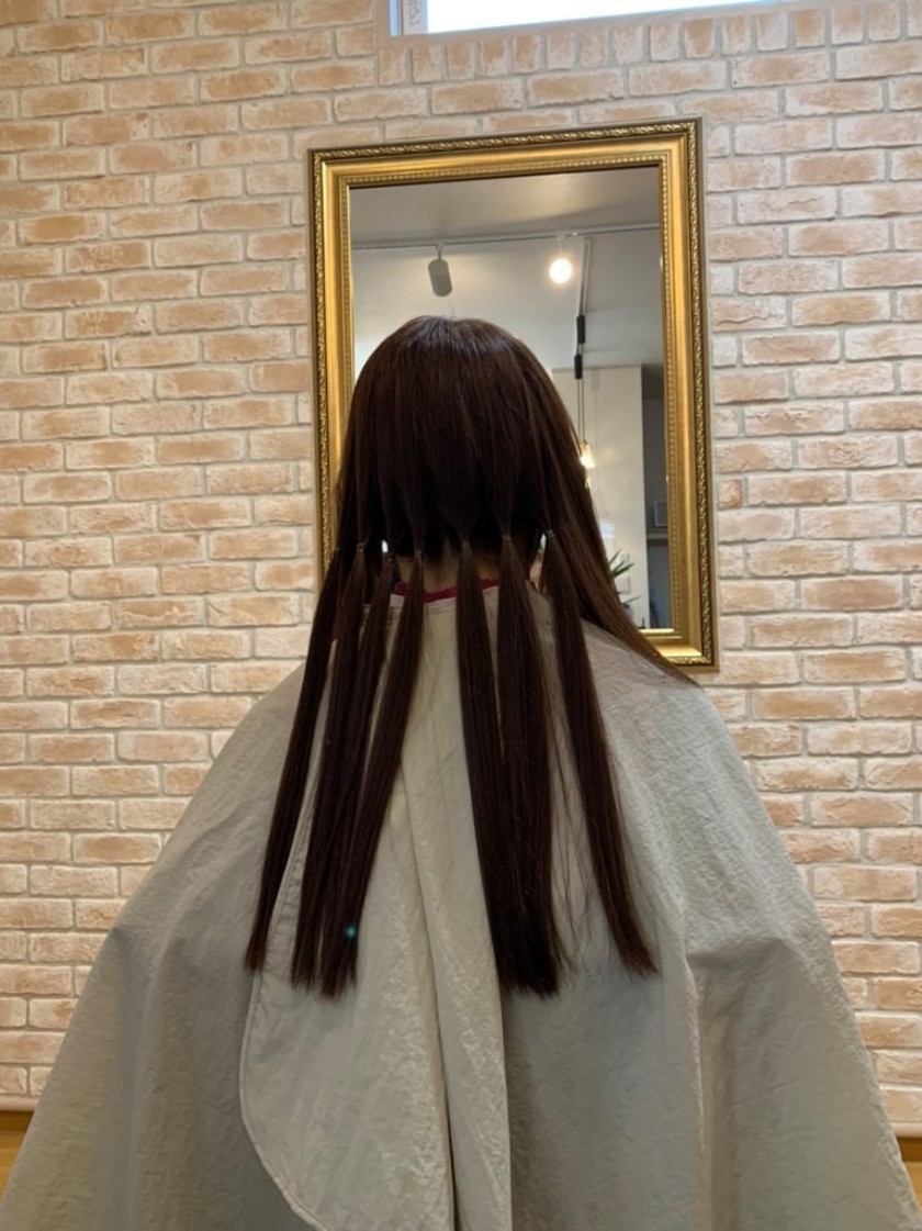 婚礼后，剪短长发进行义发捐赠的新娘经验分享【后半部分也有挑战】にて紹介している画像