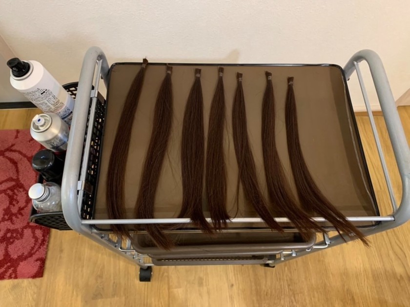 婚礼后，剪短长发进行义发捐赠的新娘经验分享【后半部分也有挑战】にて紹介している画像