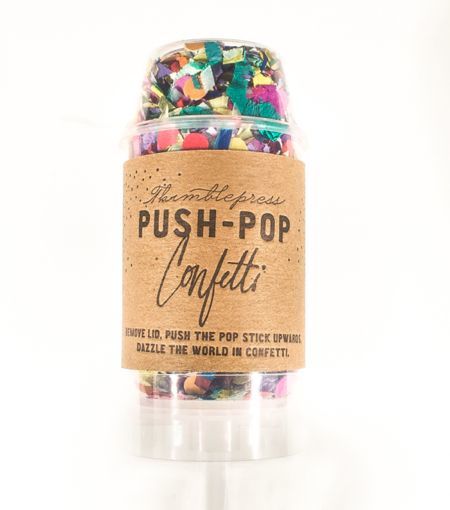 "Colorful Confetti Crackers: The Adorable 'Push Pop Confetti' Shining at Weddings!"にて紹介している画像