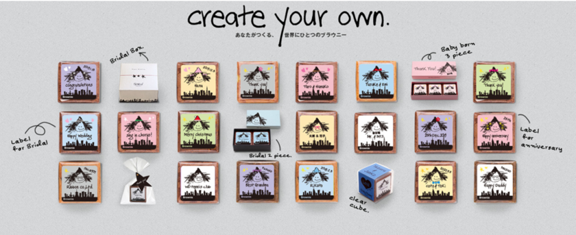 婚礼专用的定制标签也很吸引人♡ Fat Witch Bakery 的布朗尼【400日元】にて紹介している画像