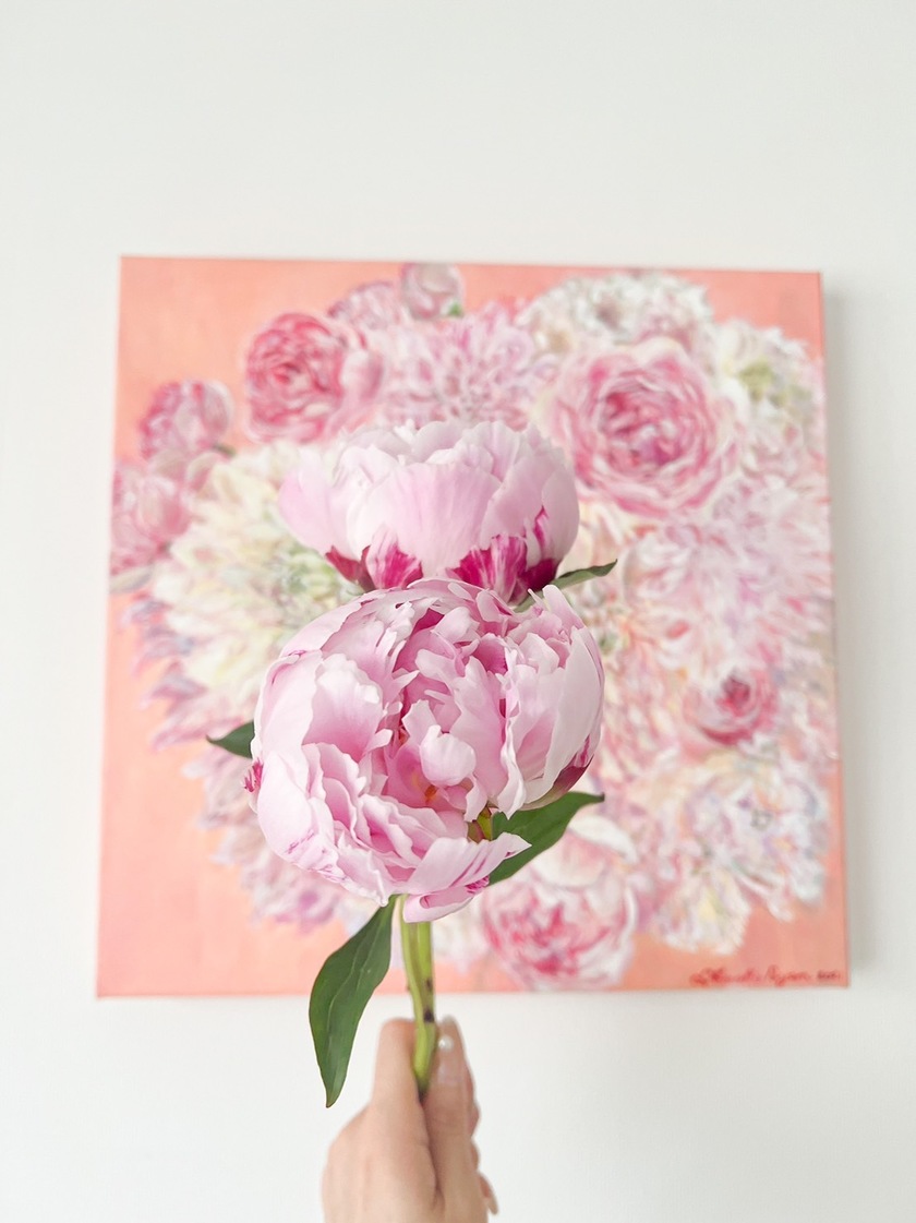 どれがお部屋に合うと思う?思い出のお花の絵を残す【絵画のアフターブーケ】のタイプは3つ♡にて紹介している画像