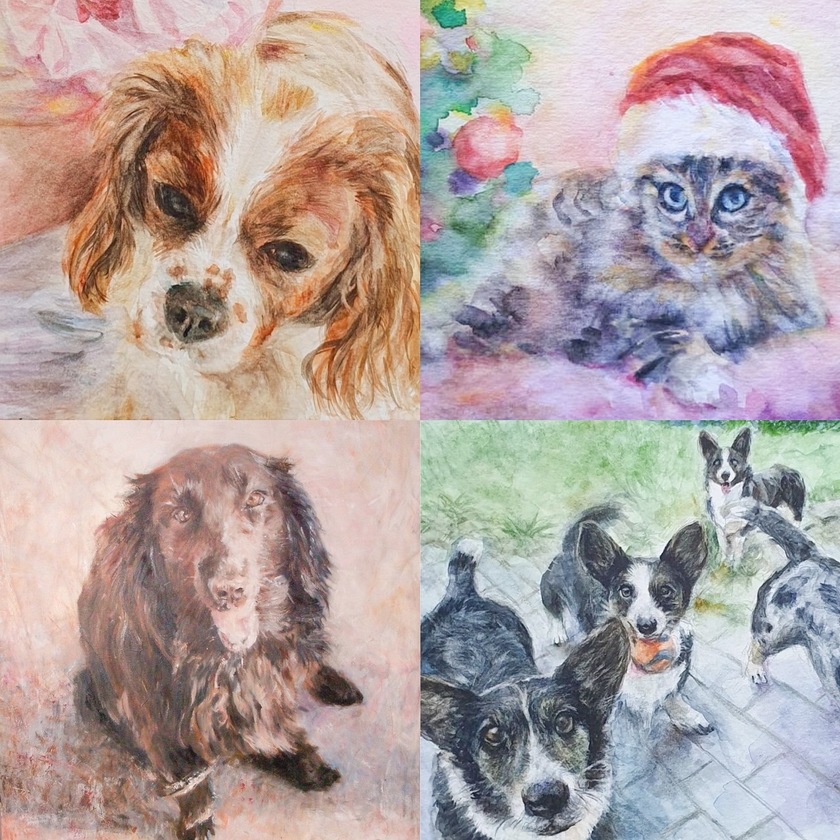 どれがお部屋に合うと思う?思い出のお花の絵を残す【絵画のアフターブーケ】のタイプは3つ♡にて紹介している画像