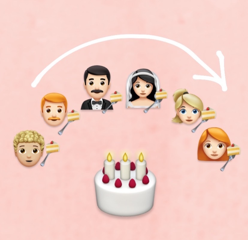 Relay-style feeding ♡ The 【Relay Bite】 of the wedding cake is fun and exciting!にて紹介している画像