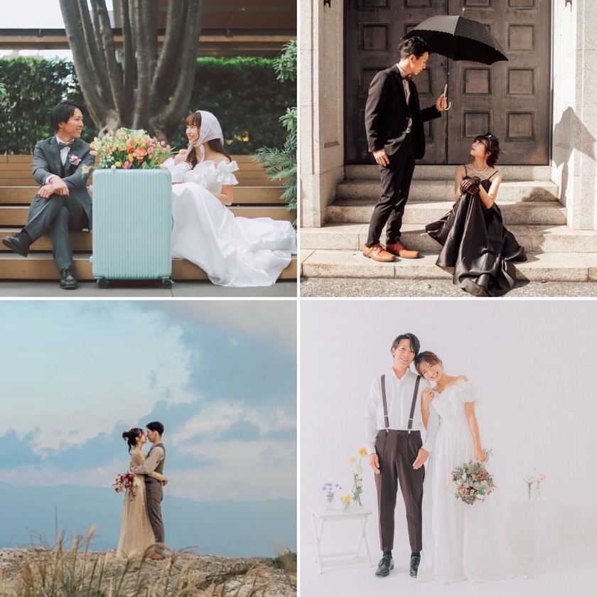 トランクにお花いっぱい♡お花まみれのウェディングフォトを撮ってる花嫁さんと出会った＊にて紹介している画像