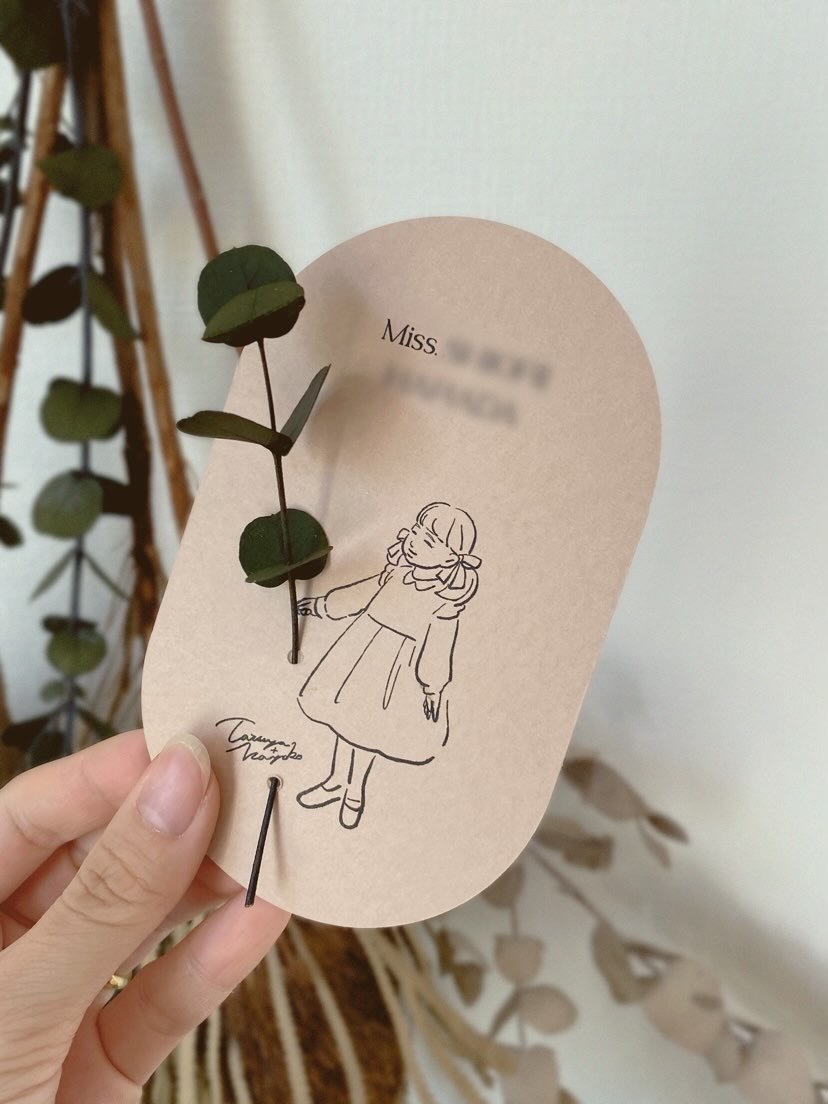 Absolutely happy when received ♡ A bride who created an illustration table card for each guest is wonderful ♡にて紹介している画像
