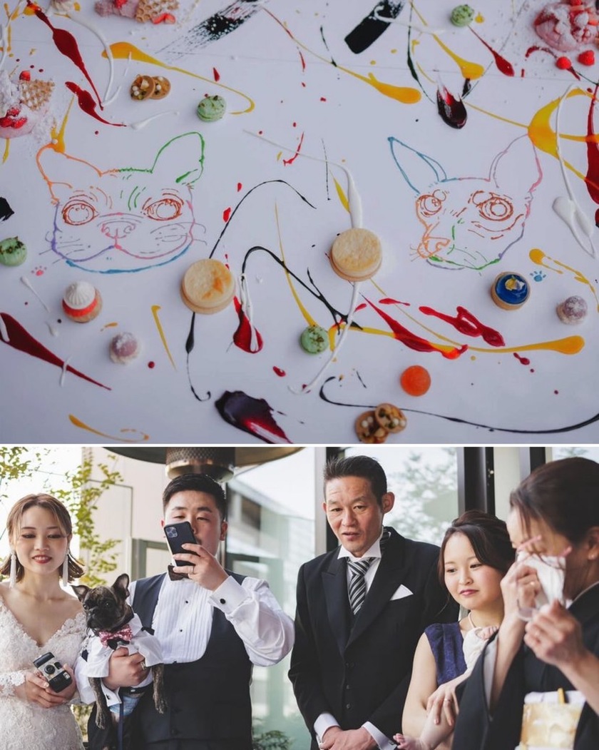 キンプトン新宿の名物演出♡シェフによるデザートパフォーマンス【アートキュイジーヌ】の様子をご紹介＊にて紹介している画像