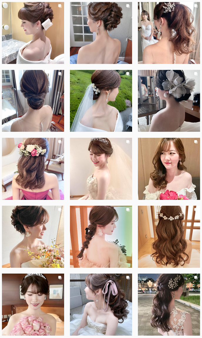 A talented hair and makeup artist who excels in creating glossy and beautiful looks ♡ Available for assignments nationwide and internationally: [sakiho](#)にて紹介している画像