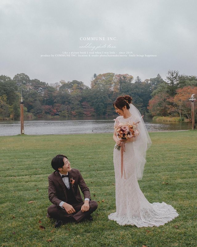 I feel like love and emotions can be captured in photos ♡ "Commune Wedding" allows you to photograph two people in their natural state.にて紹介している画像