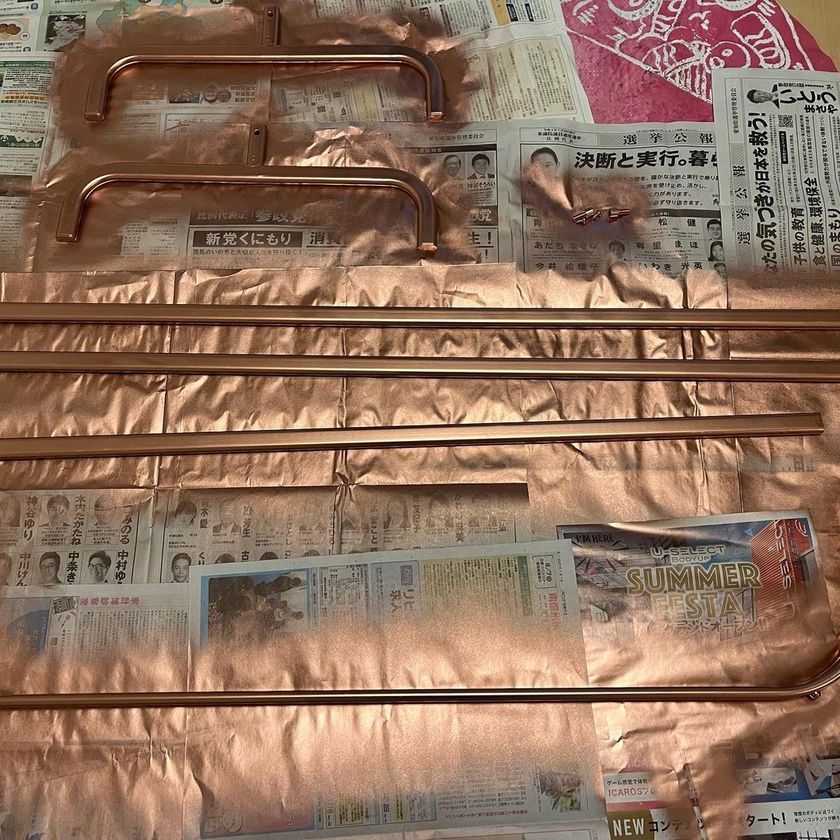 No need for a tough DIY! Ideas to turn an IKEA hanger rack into a copper stand ♡ 【1,499 yen】にて紹介している画像