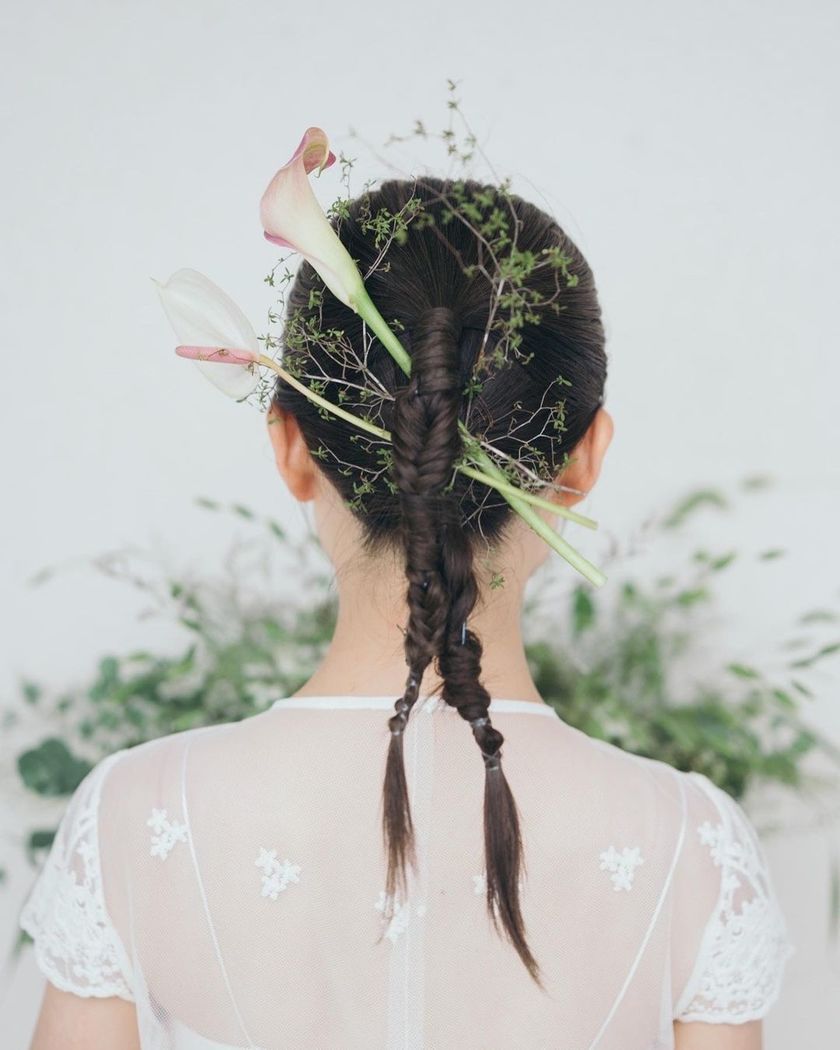 The Use of Flowers That Makes Your Heart Flutter ♡ Introducing a Unique and Cute Hairstylist in Kyotoにて紹介している画像