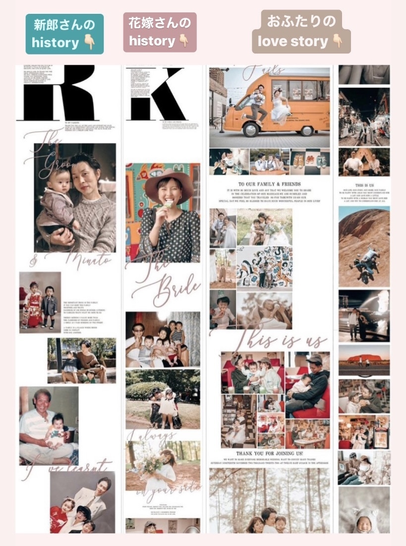 Spin it around for a slideshow! The movable type welcome board filled with lots of photos is amazing ♡にて紹介している画像