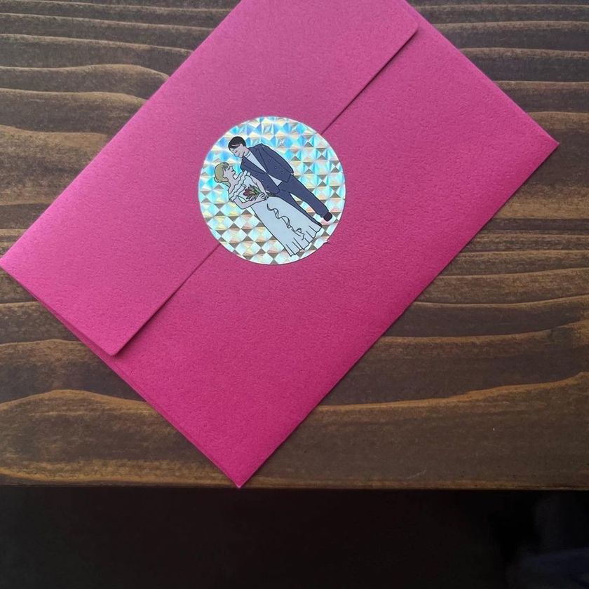 教えてもらいました♡ふたりのイラストをビックリマンシール風にキラキラ印刷する方法✨にて紹介している画像