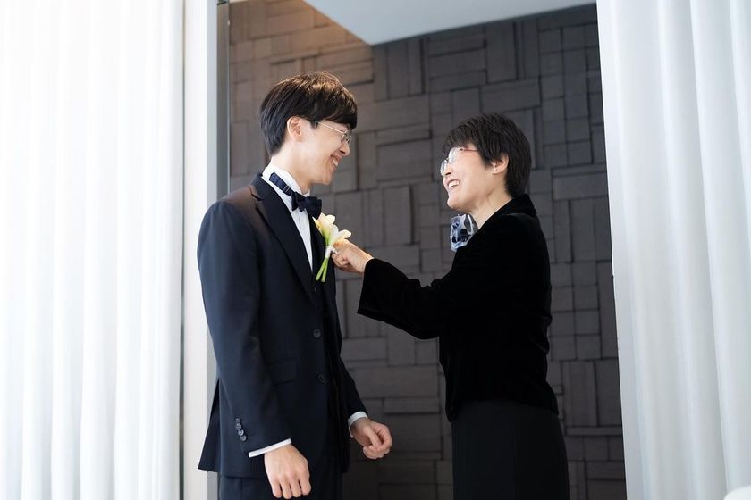 The groom's version of veiling down! 【A summary of the final preparation performance from parents to the groom】にて紹介している画像