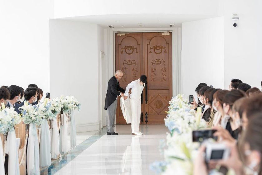 The groom's version of veiling down! 【A summary of the final preparation performance from parents to the groom】にて紹介している画像