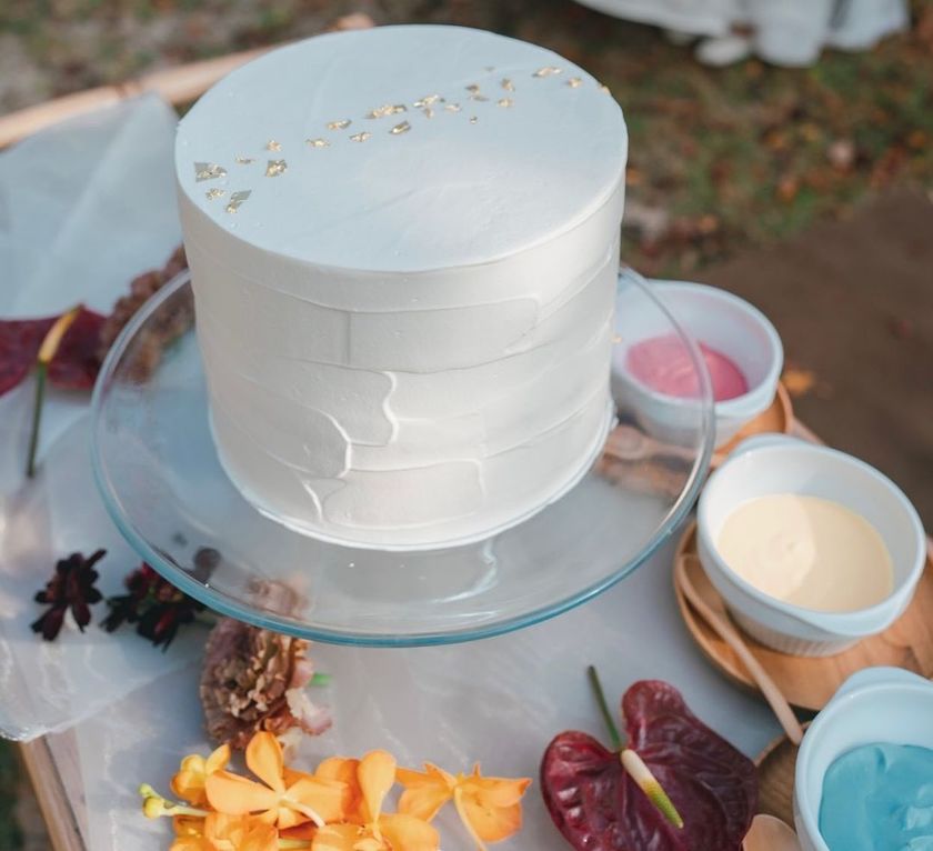 カラードリップよりも新しい！ふたりで作る〔パレットケーキ〕の演出が珍しくてすごい♡にて紹介している画像