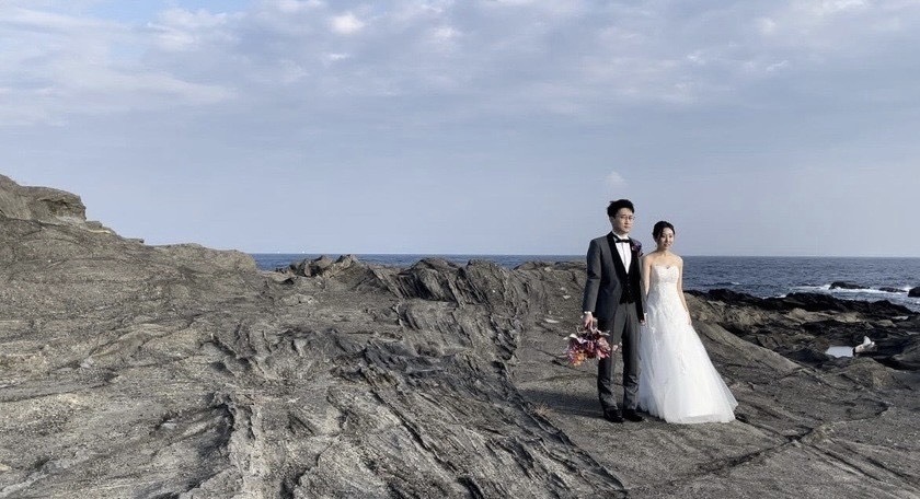 【超过180张图片】神奈川县三崎半岛「城ヶ岛」前拍婚纱照大全にて紹介している画像