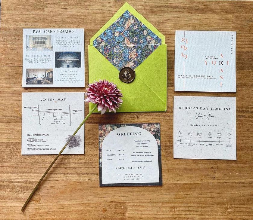 I can't believe this is handmade. A wonderful collection of "handmade invitations" that deserves admiration! 💌にて紹介している画像