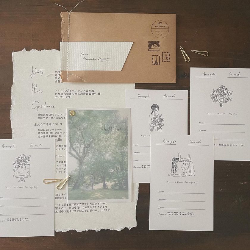 I can't believe this is handmade. A wonderful collection of "handmade invitations" that deserves admiration! 💌にて紹介している画像