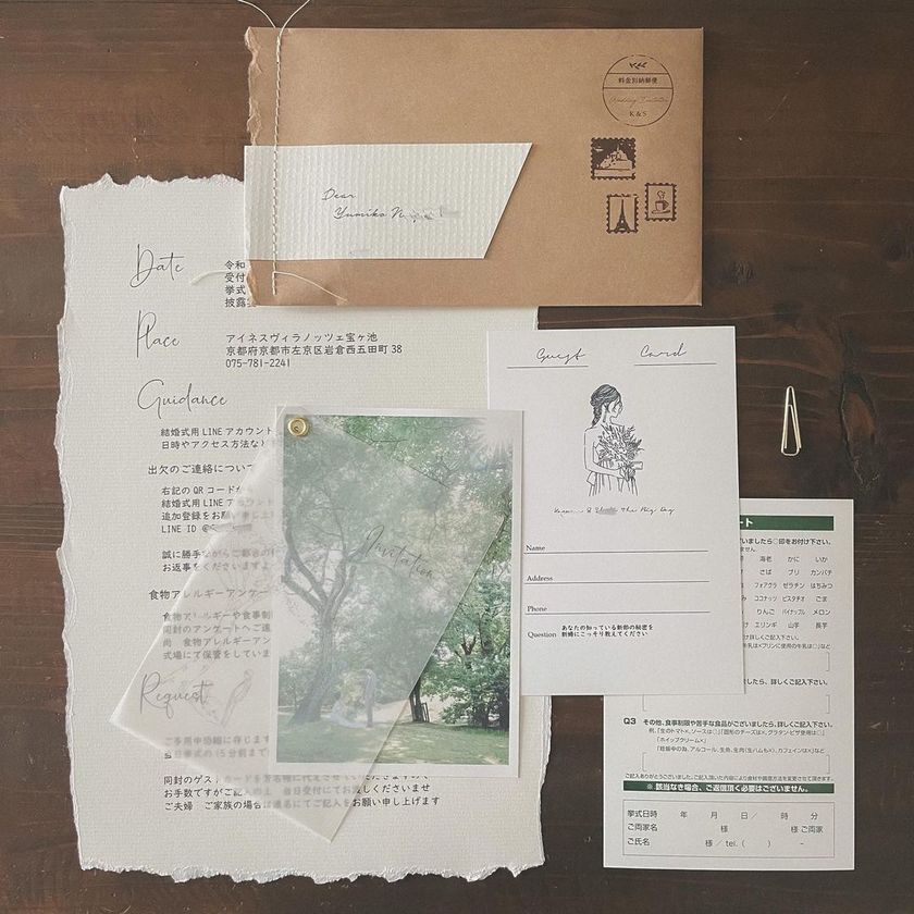 I can't believe this is handmade. A wonderful collection of "handmade invitations" that deserves admiration! 💌にて紹介している画像