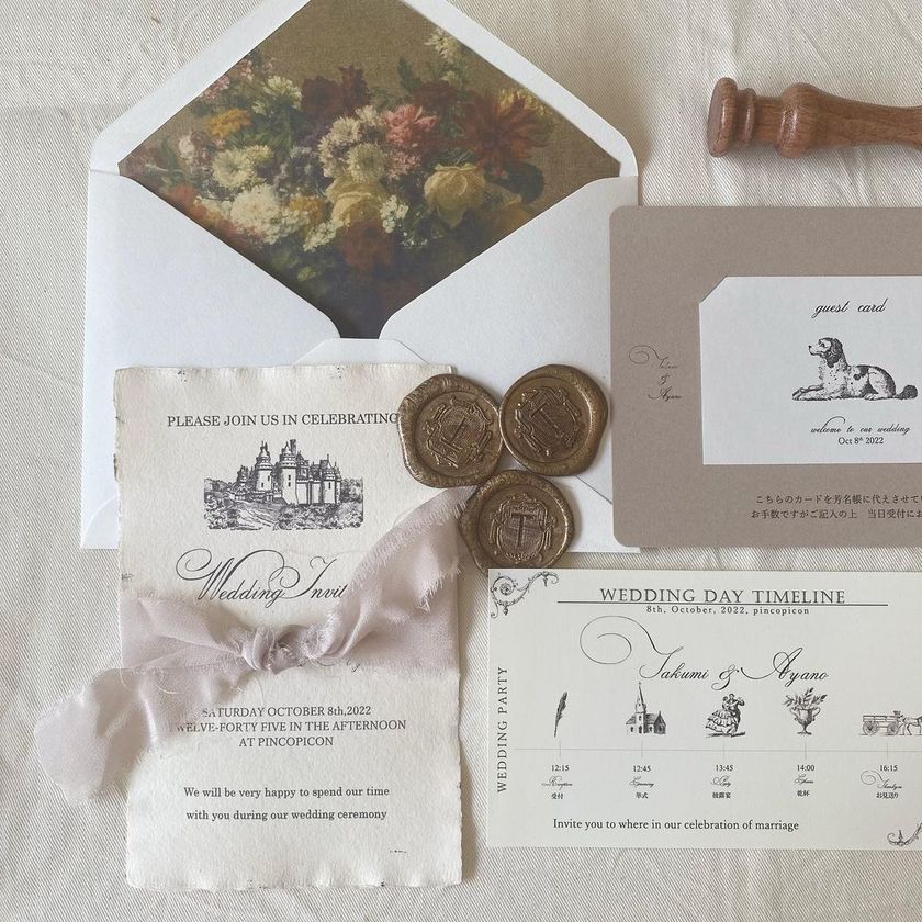 I can't believe this is handmade. A wonderful collection of "handmade invitations" that deserves admiration! 💌にて紹介している画像