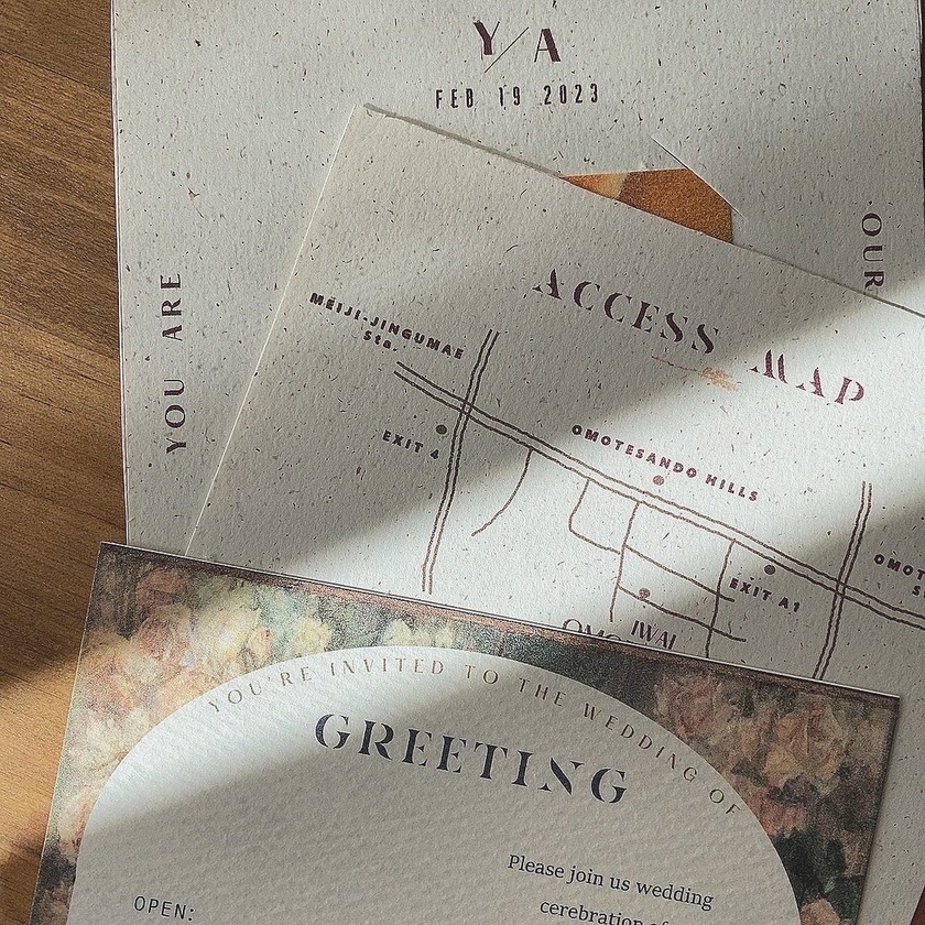 I can't believe this is handmade. A wonderful collection of "handmade invitations" that deserves admiration! 💌にて紹介している画像