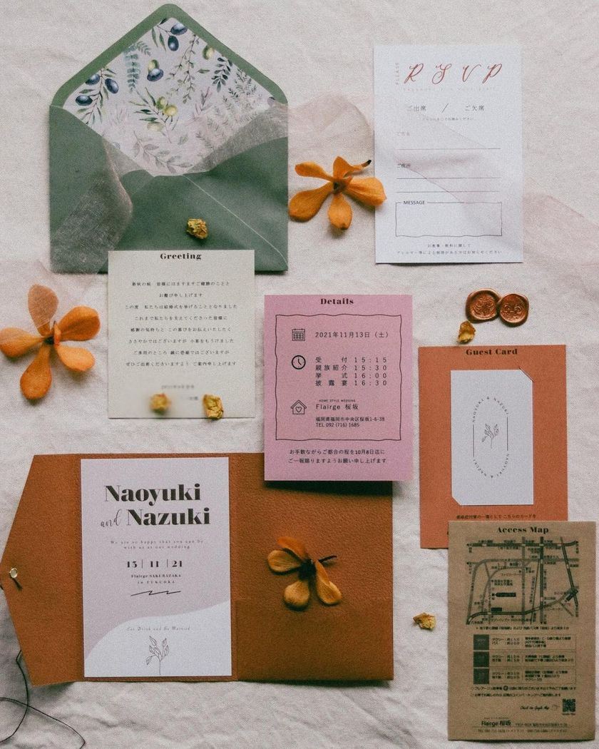 I can't believe this is handmade. A wonderful collection of "handmade invitations" that deserves admiration! 💌にて紹介している画像