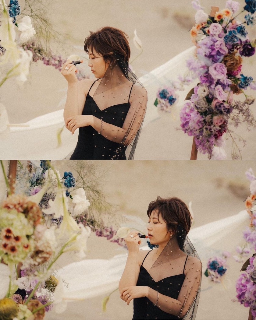 The wave of black is coming from dresses to veils 🖤 A special feature on coordinating for brides with black veils 🖤にて紹介している画像