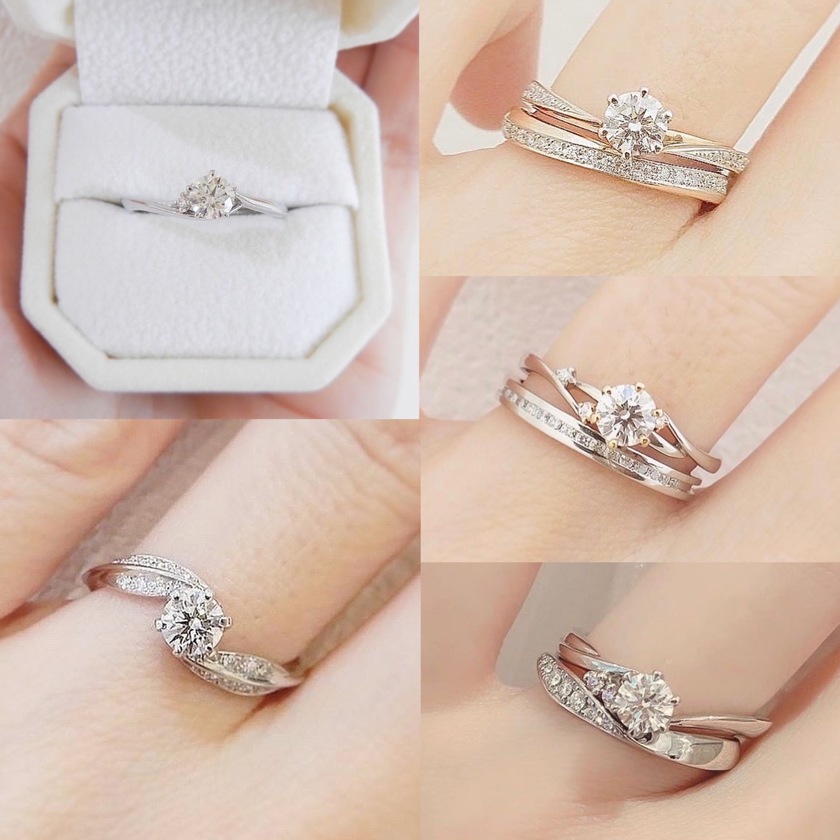 どれも可愛くて迷っちゃう🥺ラパージュの婚約指輪［54デザイン］を全部見せ💍にて紹介している画像