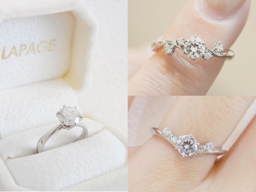 どれも可愛くて迷っちゃう🥺ラパージュの婚約指輪［54デザイン］を全部見せ💍にて紹介している画像