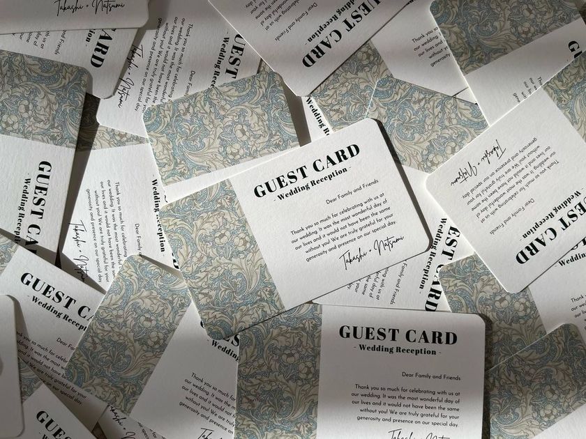 Here are 8 stylish designs you often see 🔖 A special feature on guest card design patterns 🎨にて紹介している画像