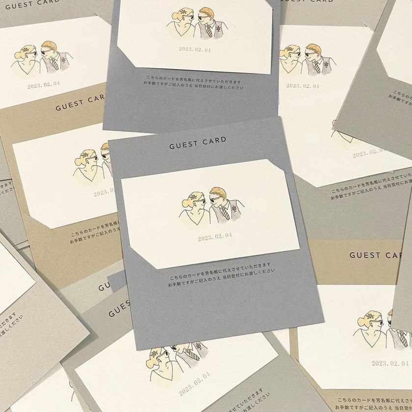 Here are 8 stylish designs you often see 🔖 A special feature on guest card design patterns 🎨にて紹介している画像