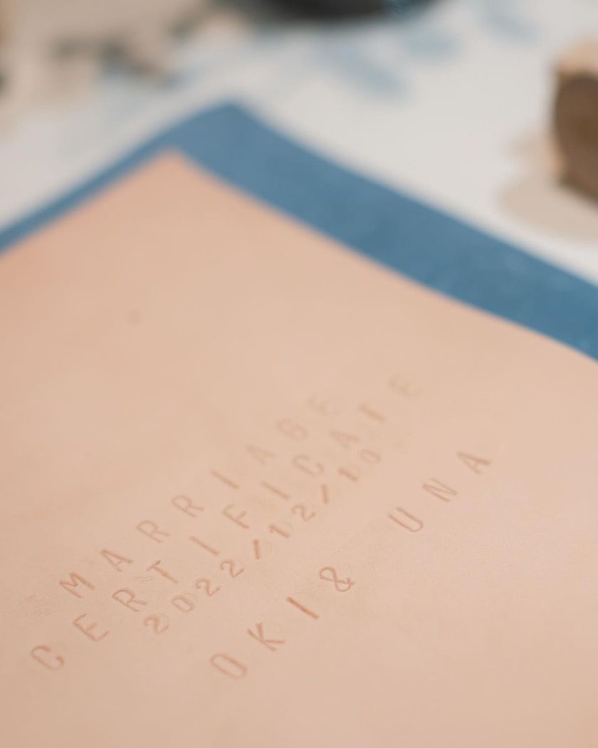 Let's make it original ♡ 16 Guest Participation and Stylish Wedding Certificate Ideasにて紹介している画像